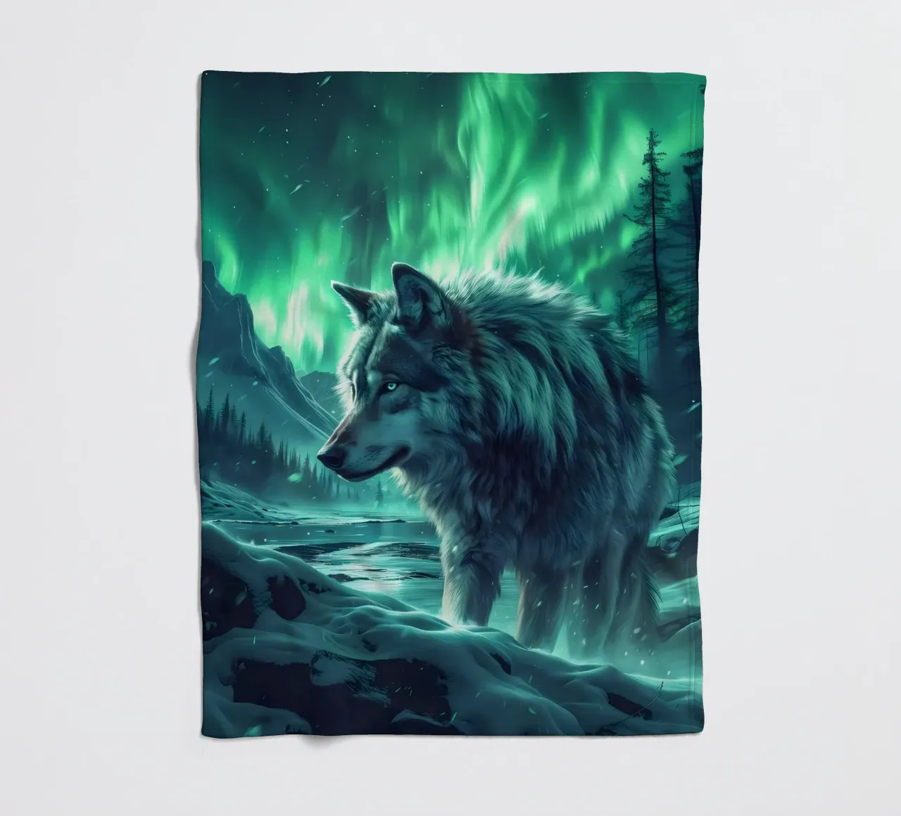 Wolf Dier fleecedeken van Pierre Walton