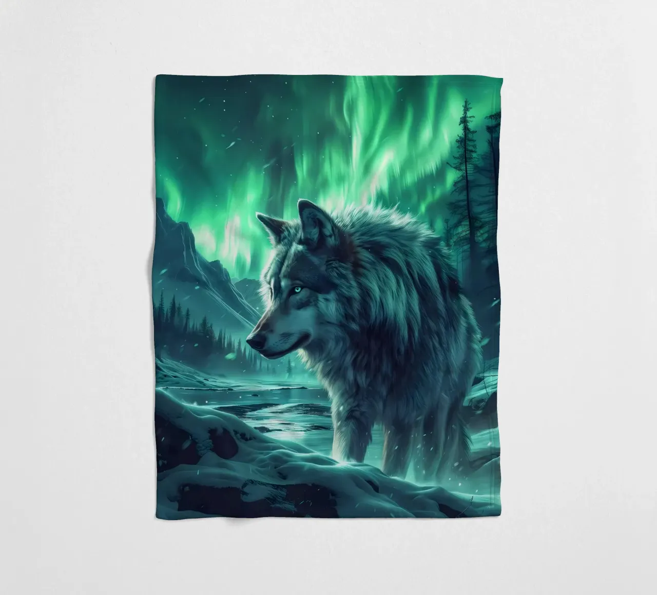 Wolf Dier fleecedeken van Pierre Walton