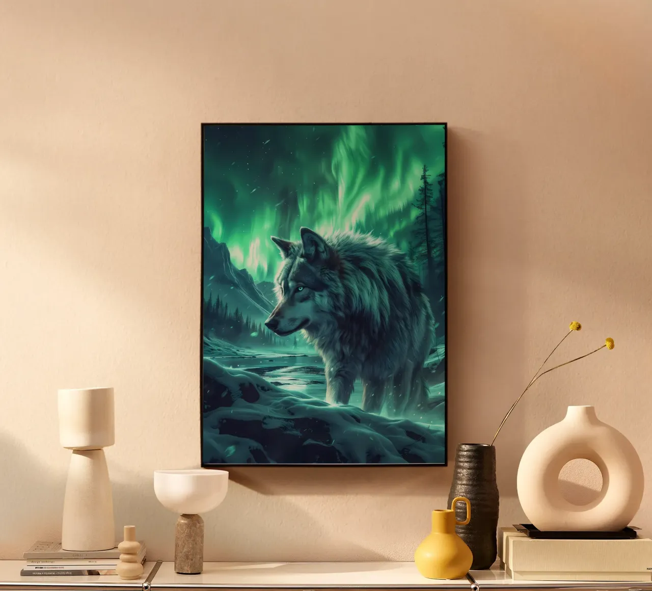 Animale lupo plexiglass da Pierre Walton