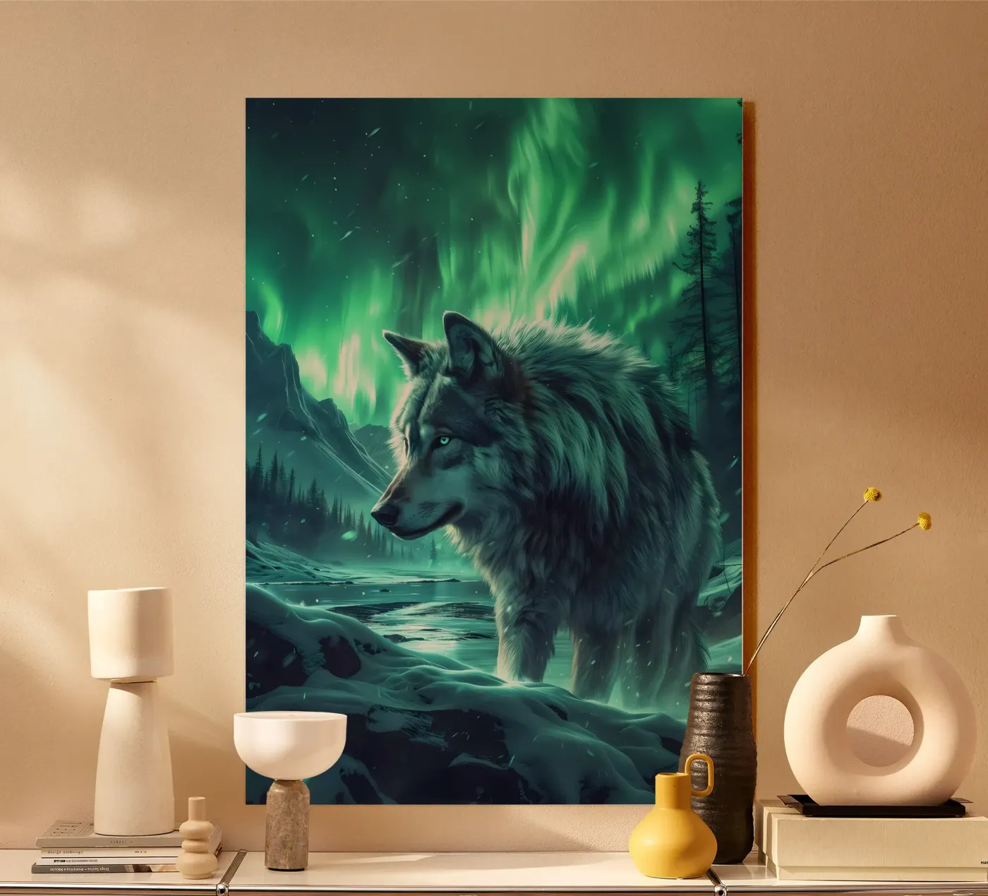 Animale lupo plexiglass da Pierre Walton