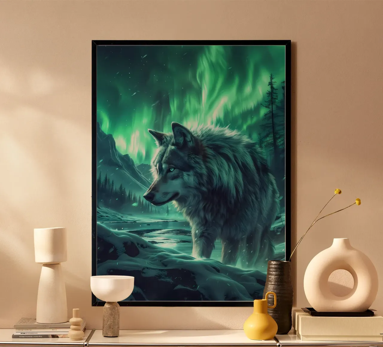 Wolf Dier poster van Pierre Walton