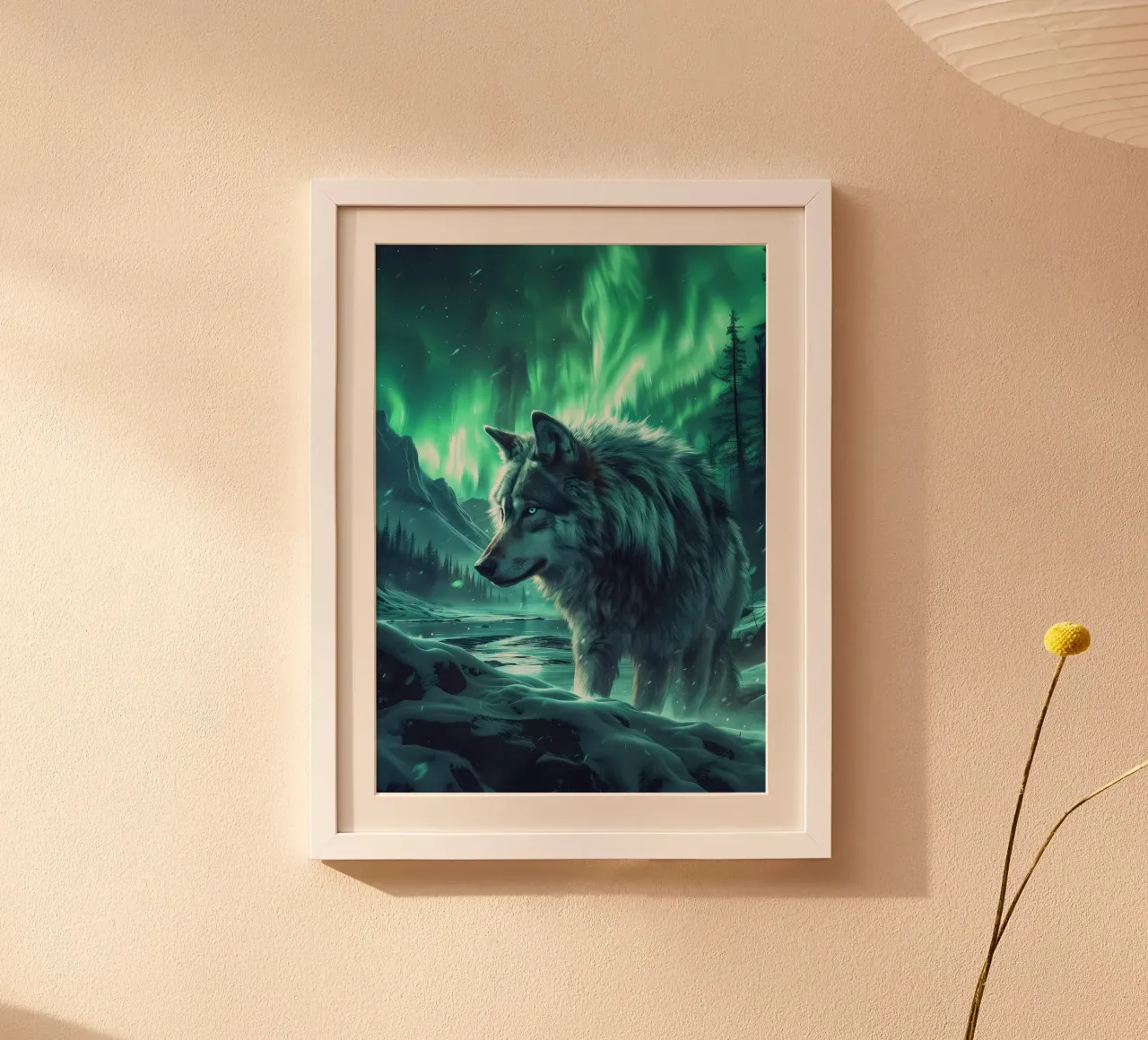 Wolf Dier poster van Pierre Walton