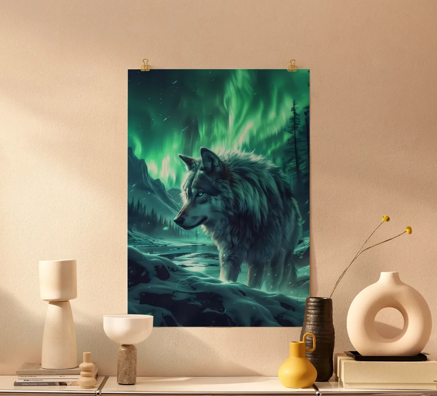 Wolf Tier Poster von Pierre Walton