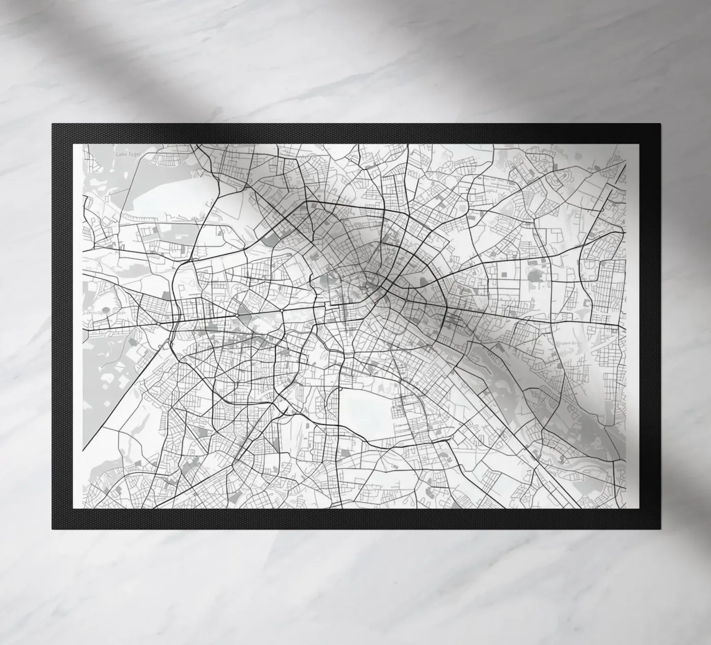 Stadtplan Berlin Fußmatte von Christopher Adams