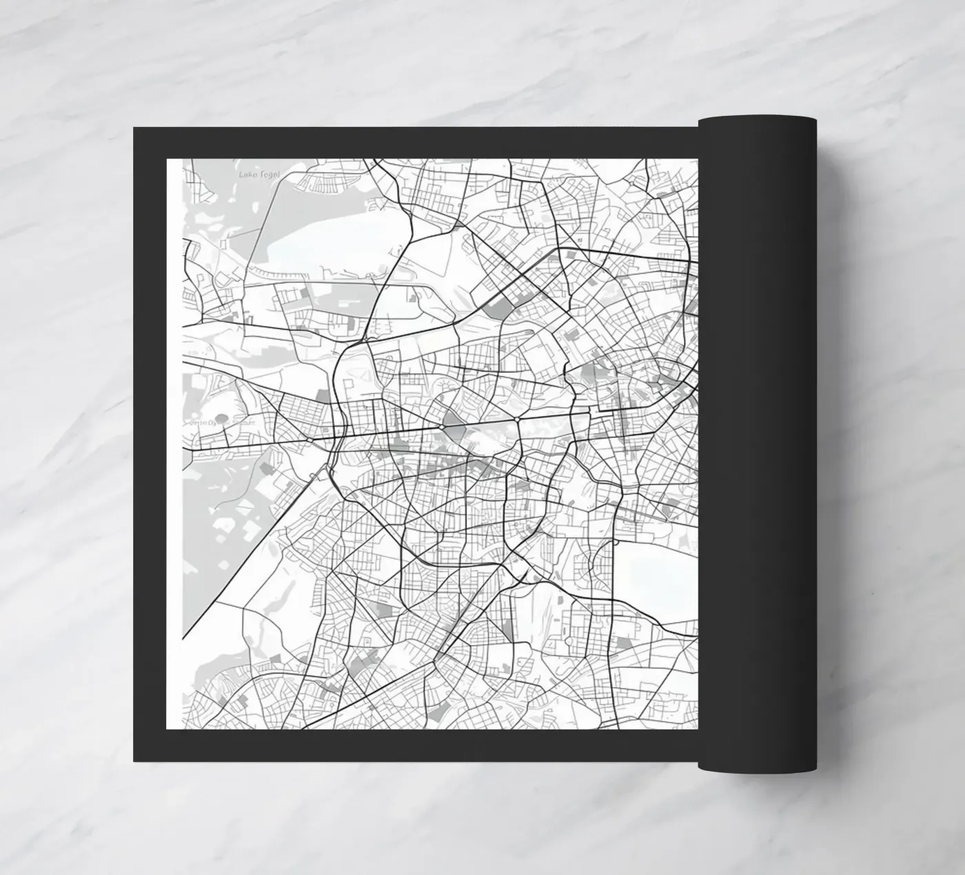 Stadtplan Berlin Fußmatte von Christopher Adams