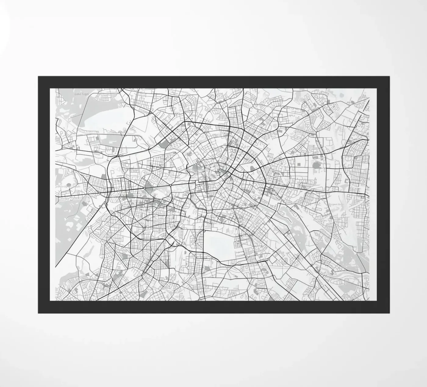 Stadtplan Berlin Fußmatte von Christopher Adams