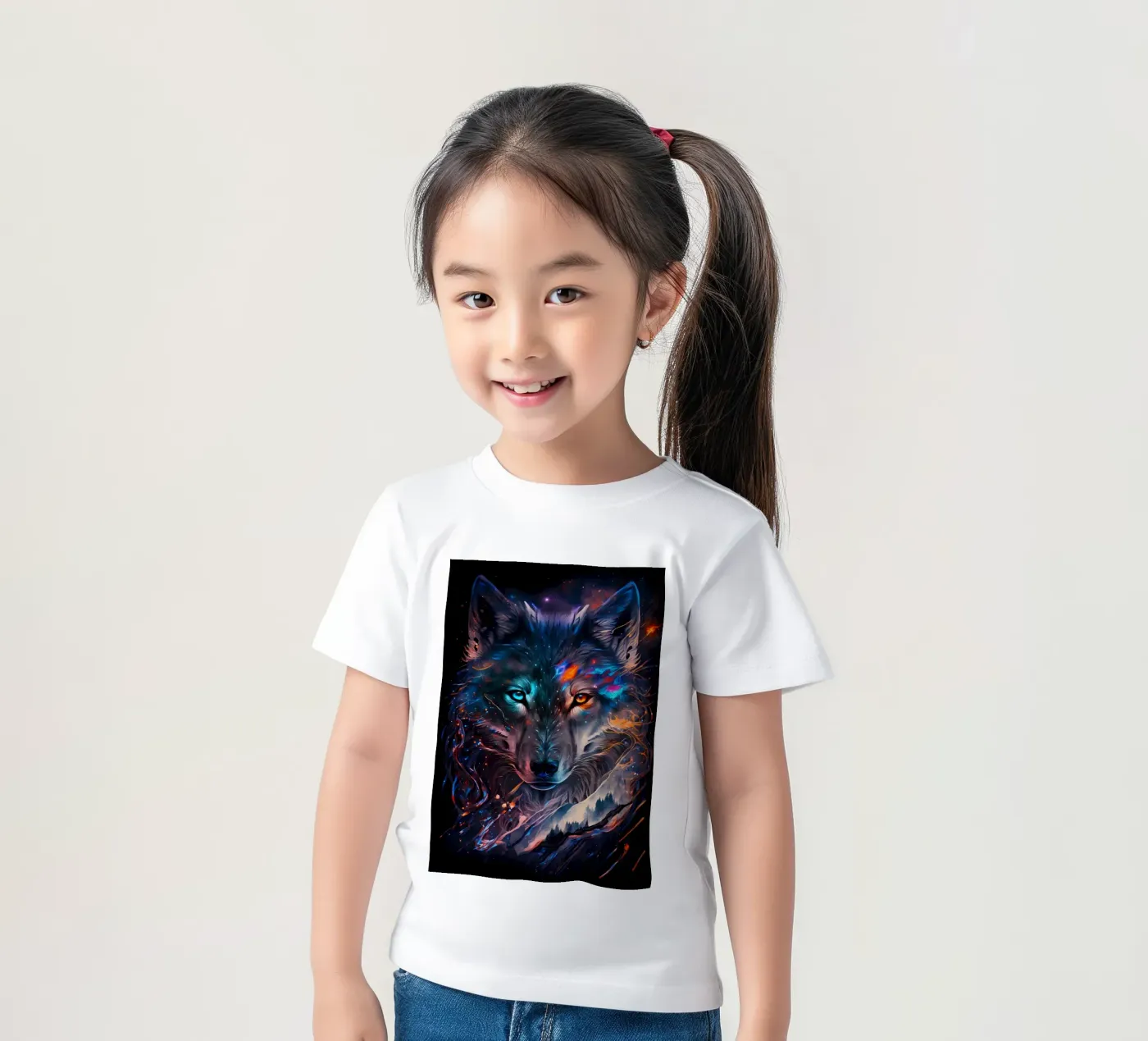 Wolf Dier kinder t-shirt van Pierre Walton