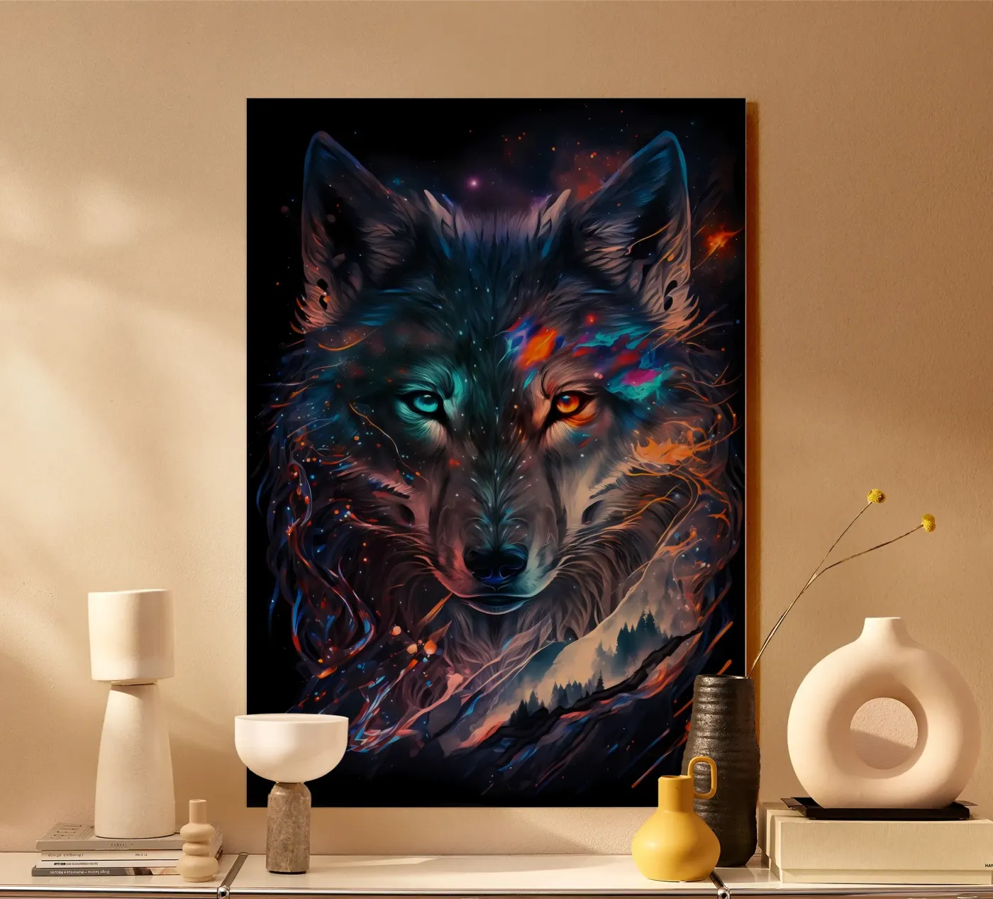 Animale lupo plexiglass da Pierre Walton