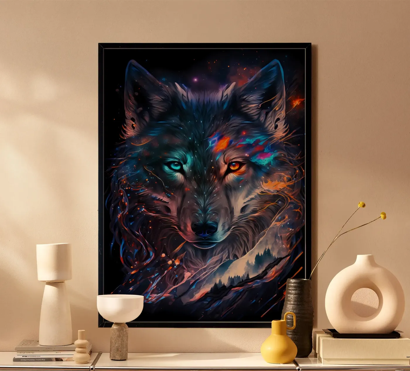Wolf Dier poster van Pierre Walton