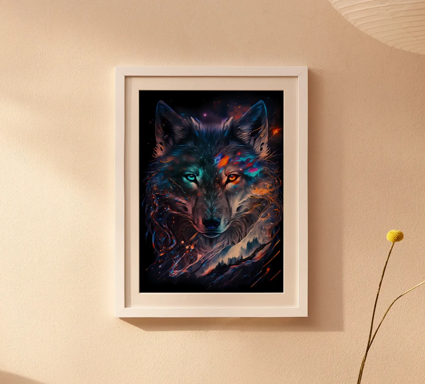 Wolf Dier poster van Pierre Walton