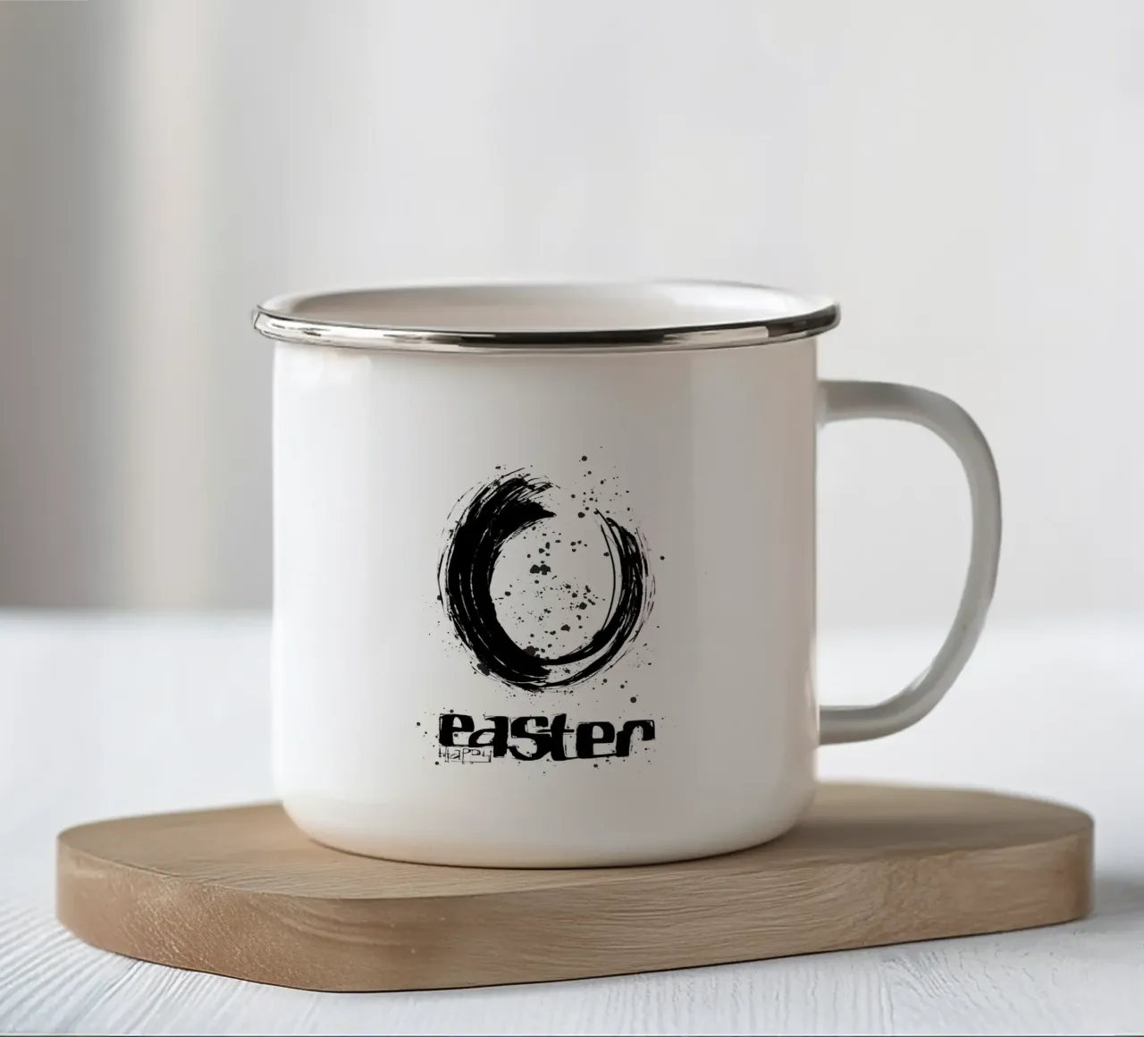 Happy Easter tazza in smalto da LIMITED EDITION LETTERS