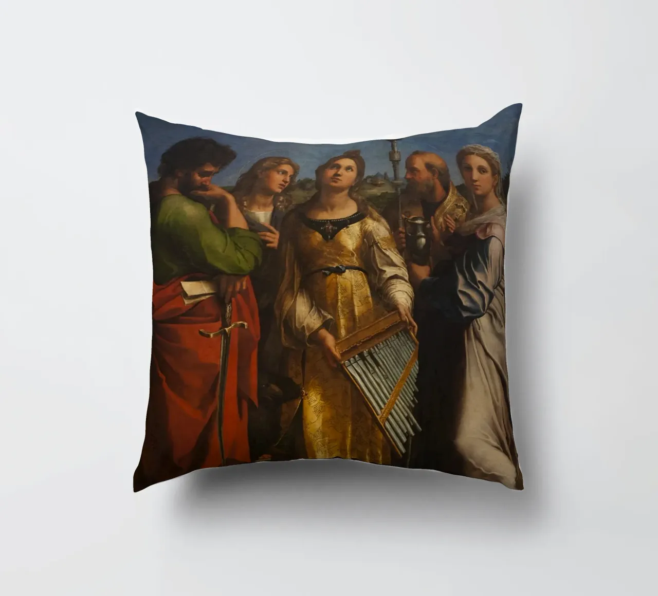 Raffaello - L'estasi di Santa Cecilia cuscino da Timeless Artworks