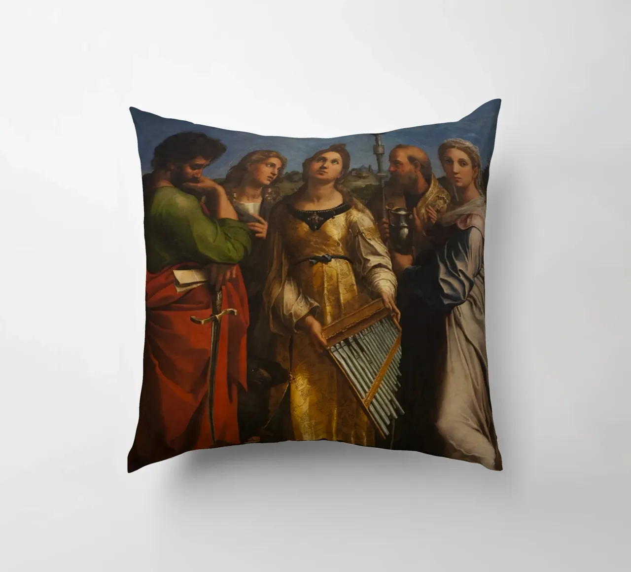 Raffaello - L'estasi di Santa Cecilia cuscino da Timeless Artworks