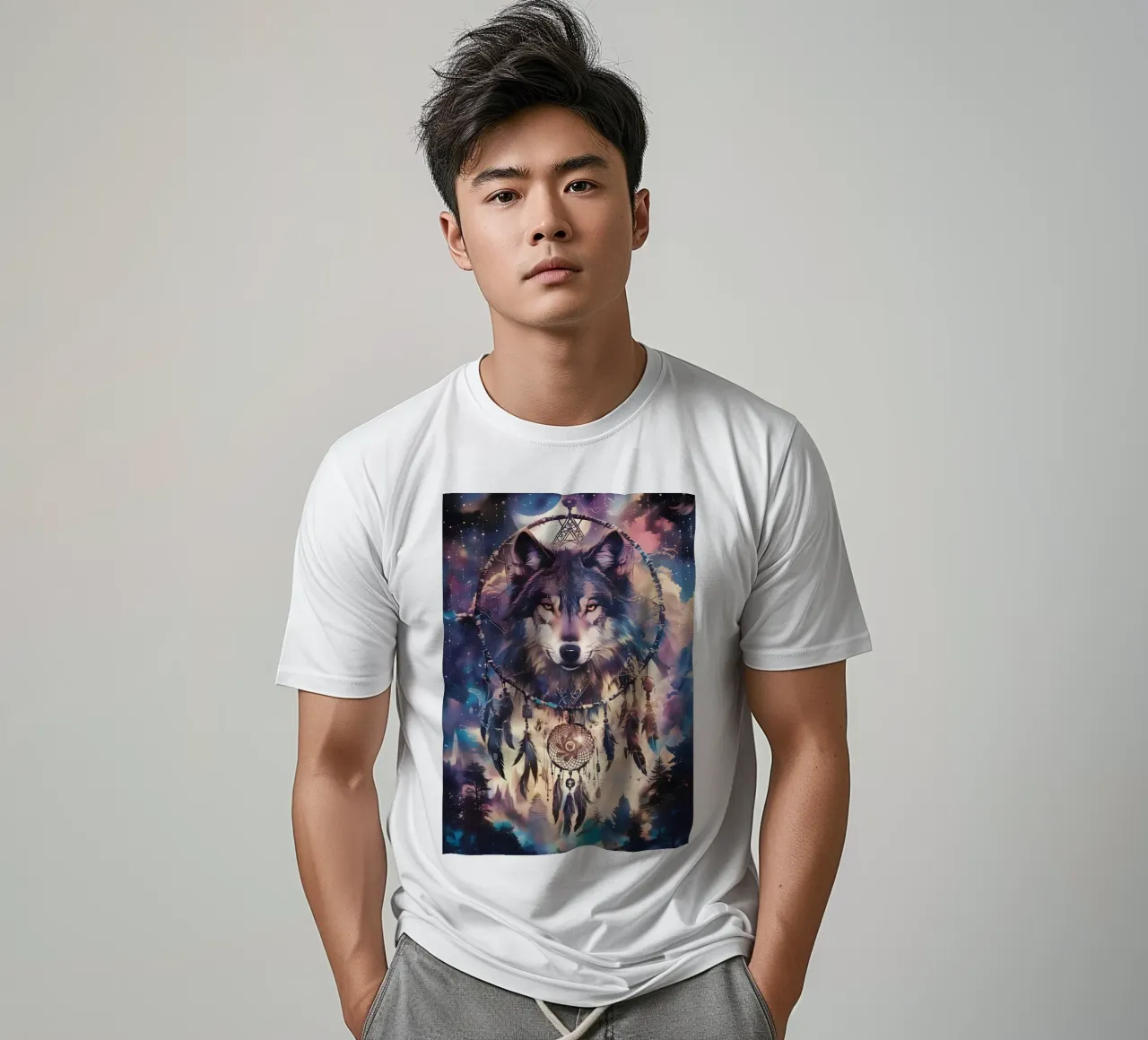 Animale lupo t-shirt da Pierre Walton