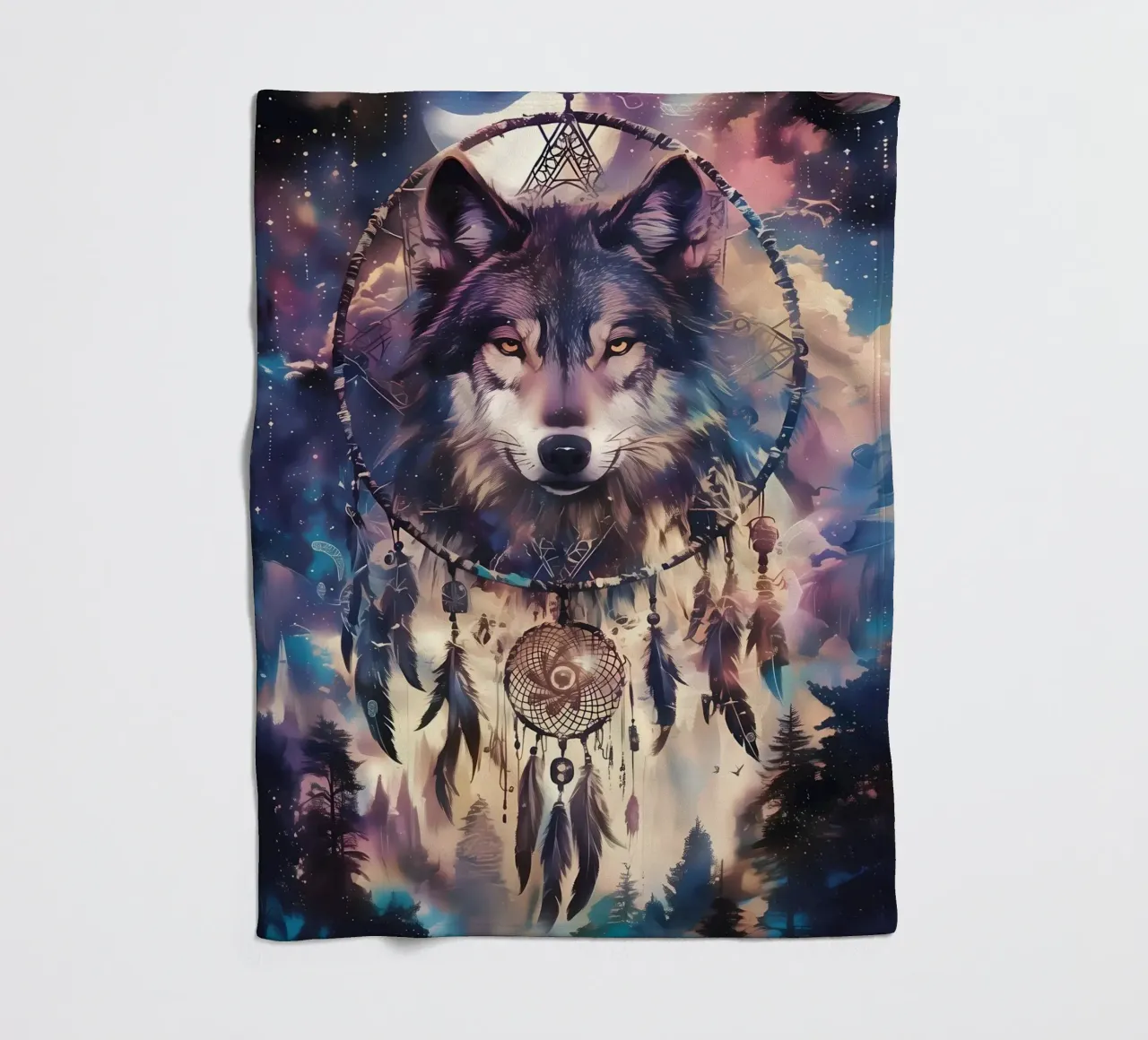 Animale lupo coperta in pile da Pierre Walton