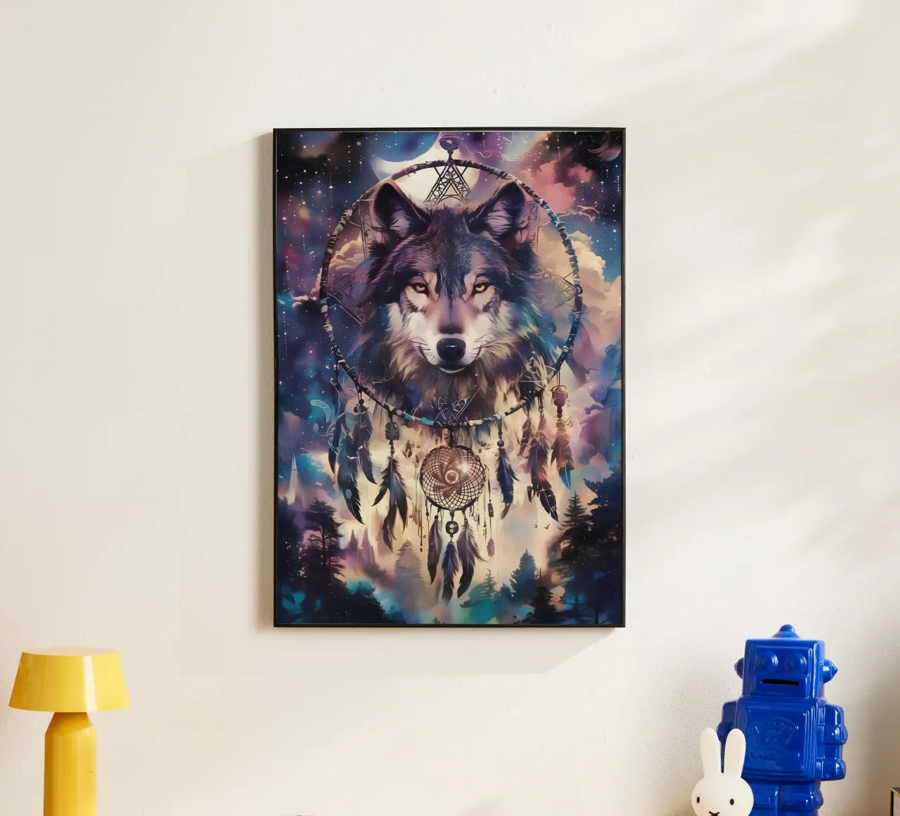 Animale lupo alluminio dibond da Pierre Walton