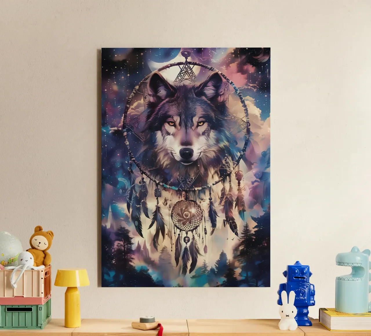 Animale lupo alluminio dibond da Pierre Walton