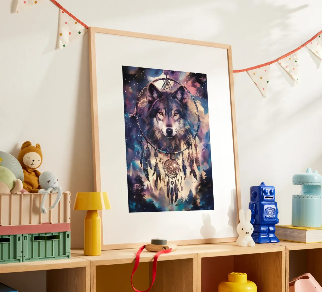 Wolf Dier poster van Pierre Walton