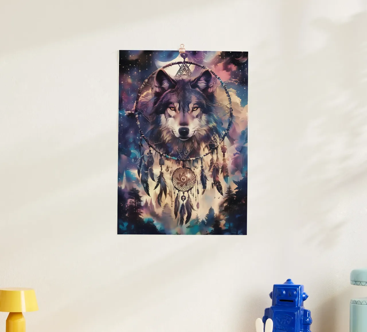 Wolf Dier poster van Pierre Walton