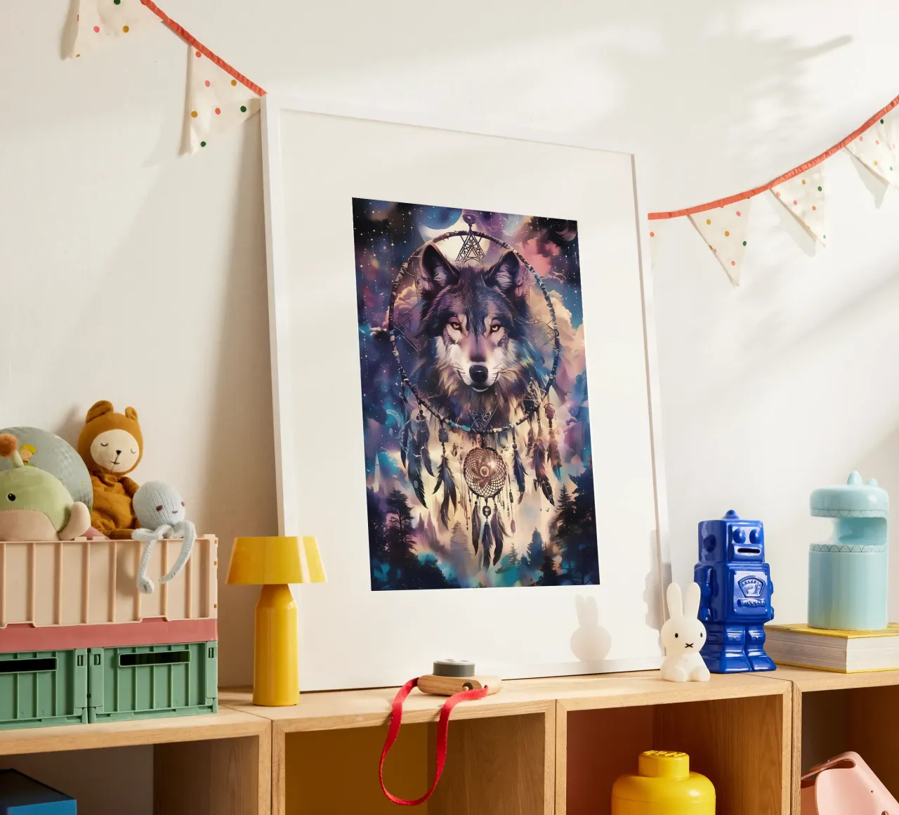 Wolf Dier poster van Pierre Walton