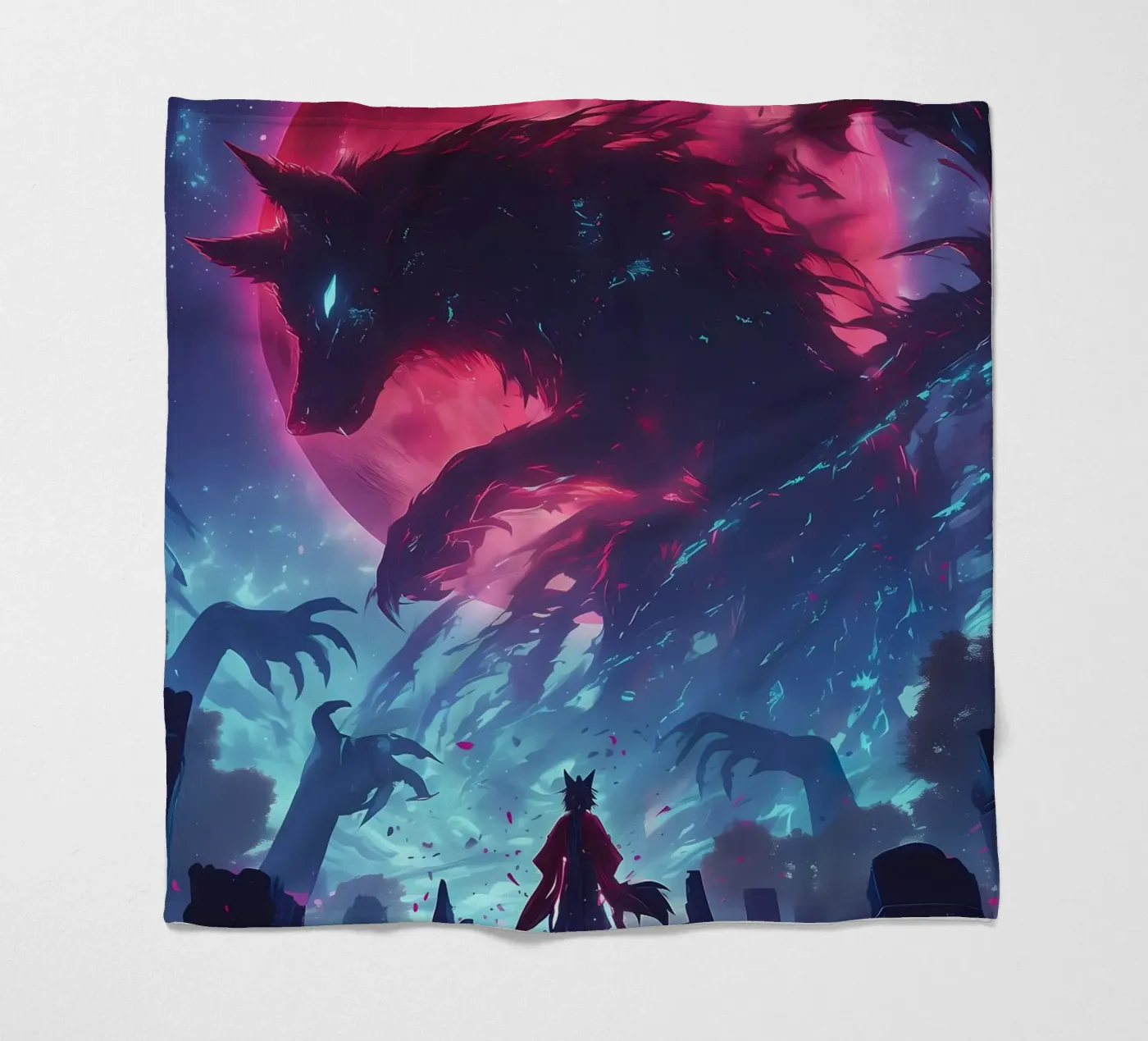 Wolf Dier fleecedeken van Pierre Walton