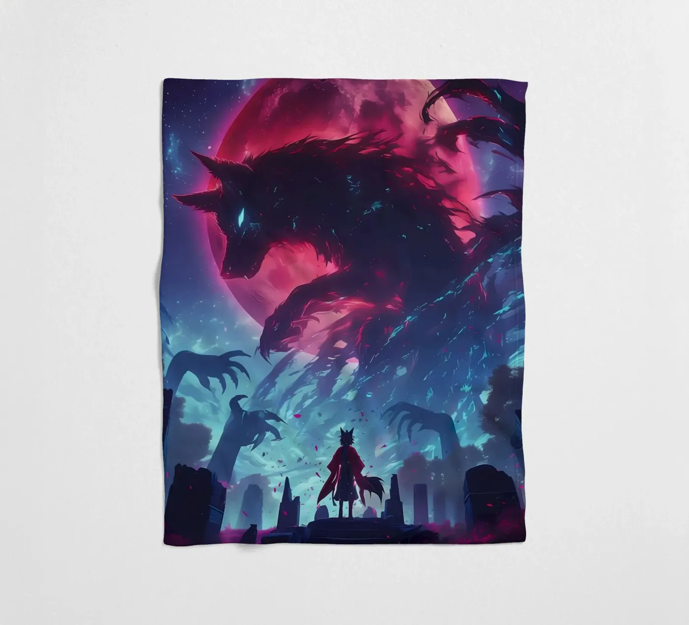 Wolf Dier fleecedeken van Pierre Walton