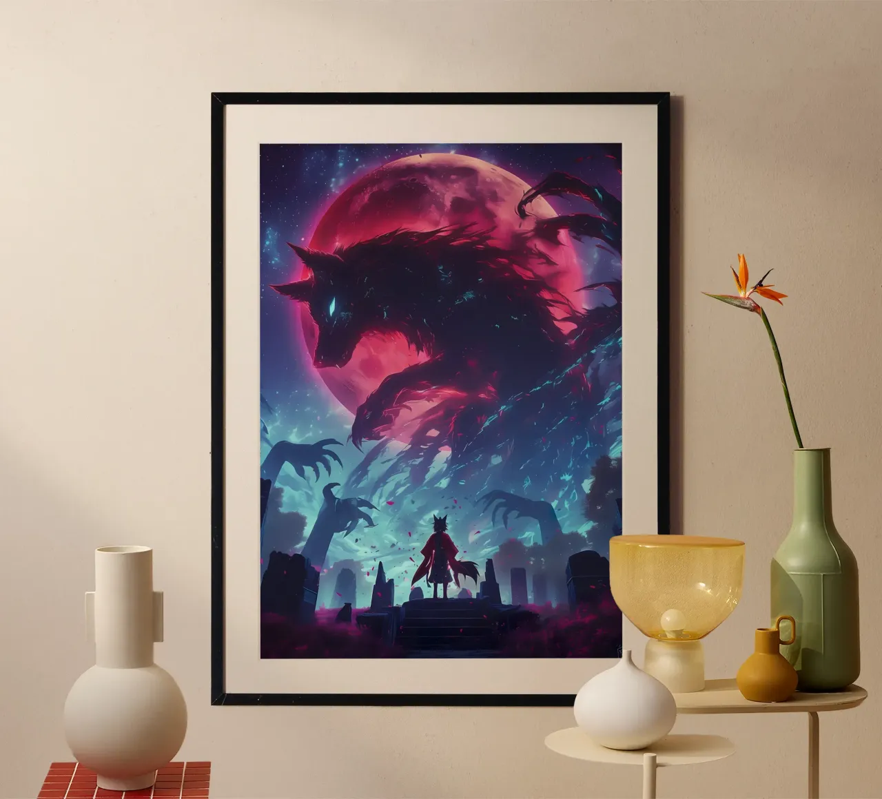 Wolf Dier poster van Pierre Walton