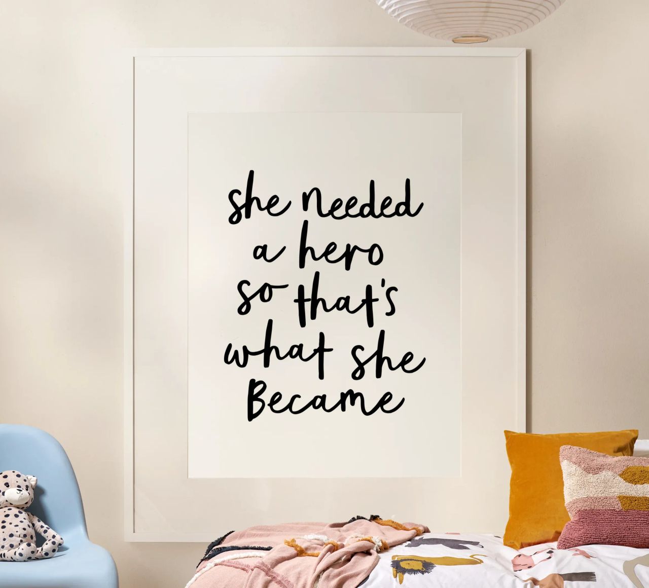 Elle avait besoin d'un héros, c'est ce qu'elle est devenue Typografie Design poster de THE MOTIVATED TYPE