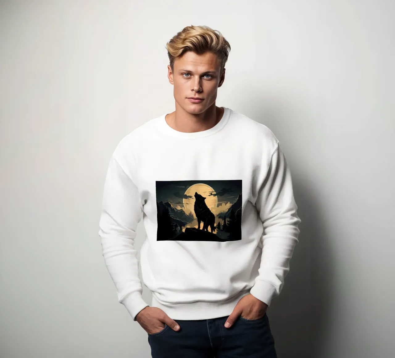 Animale lupo felpa da Pierre Walton
