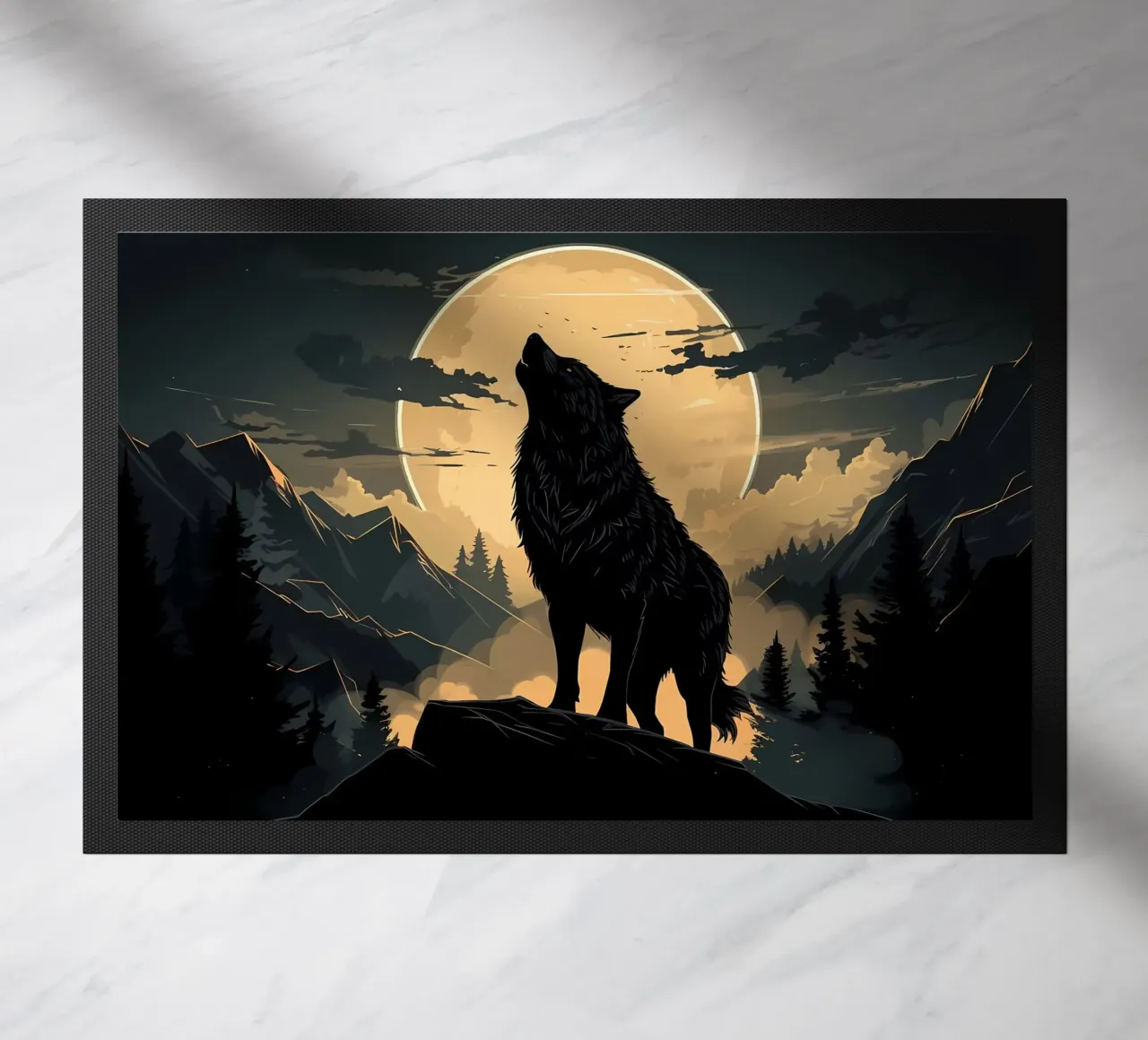 Wolf Animal doormat by Pierre Walton