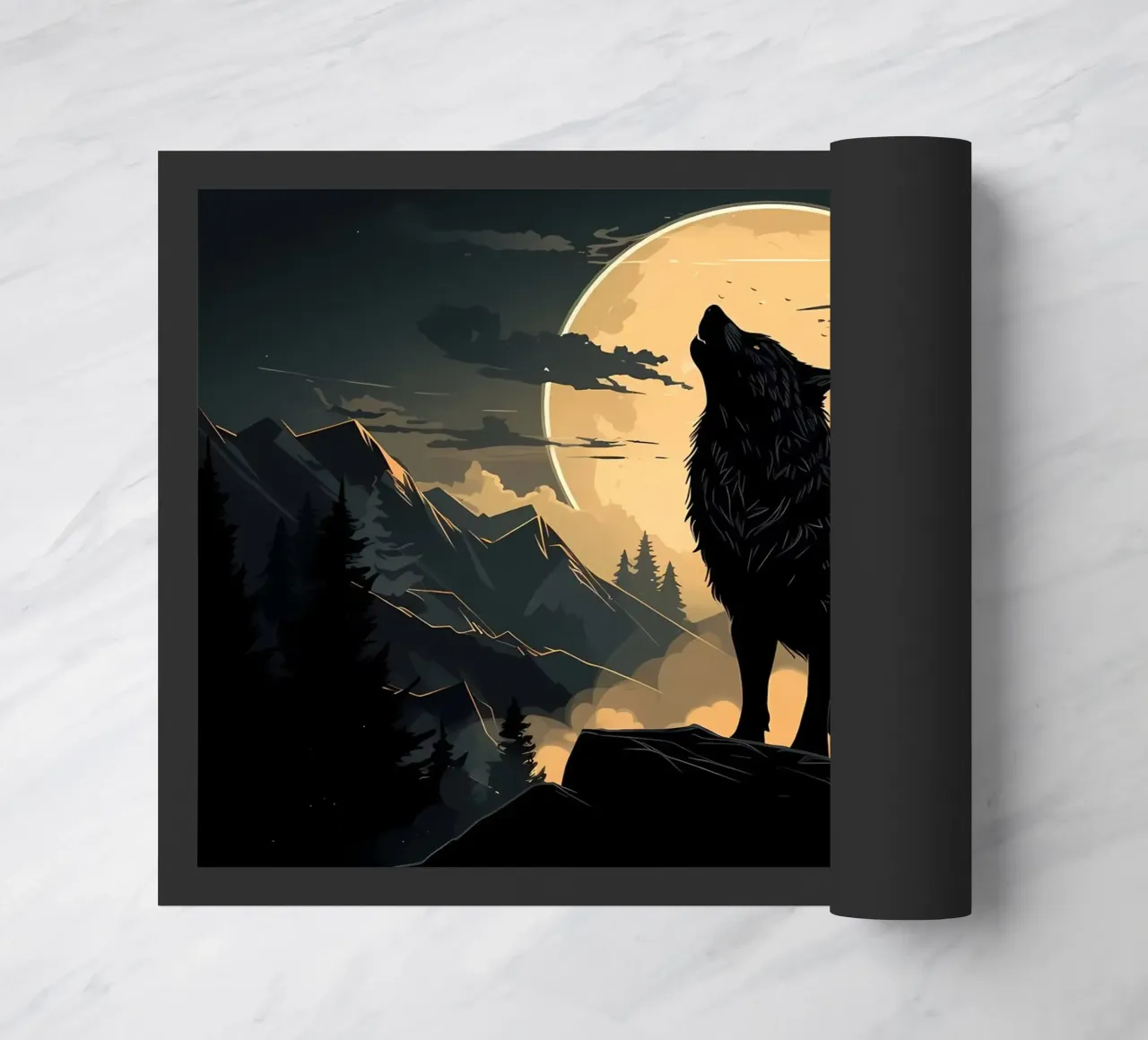 Wolf Animal doormat by Pierre Walton