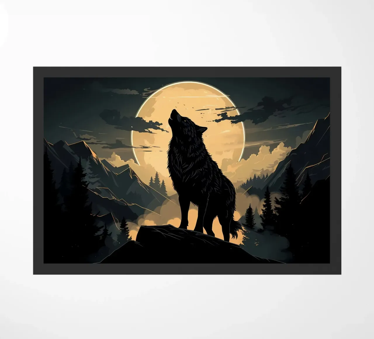 Wolf Animal doormat by Pierre Walton