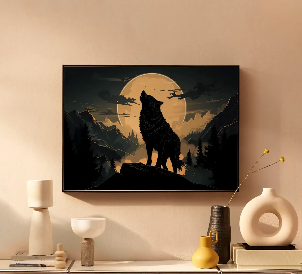 Animale lupo plexiglass da Pierre Walton