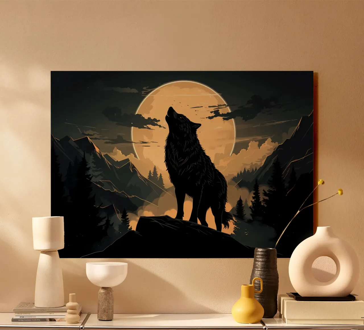 Animale lupo plexiglass da Pierre Walton