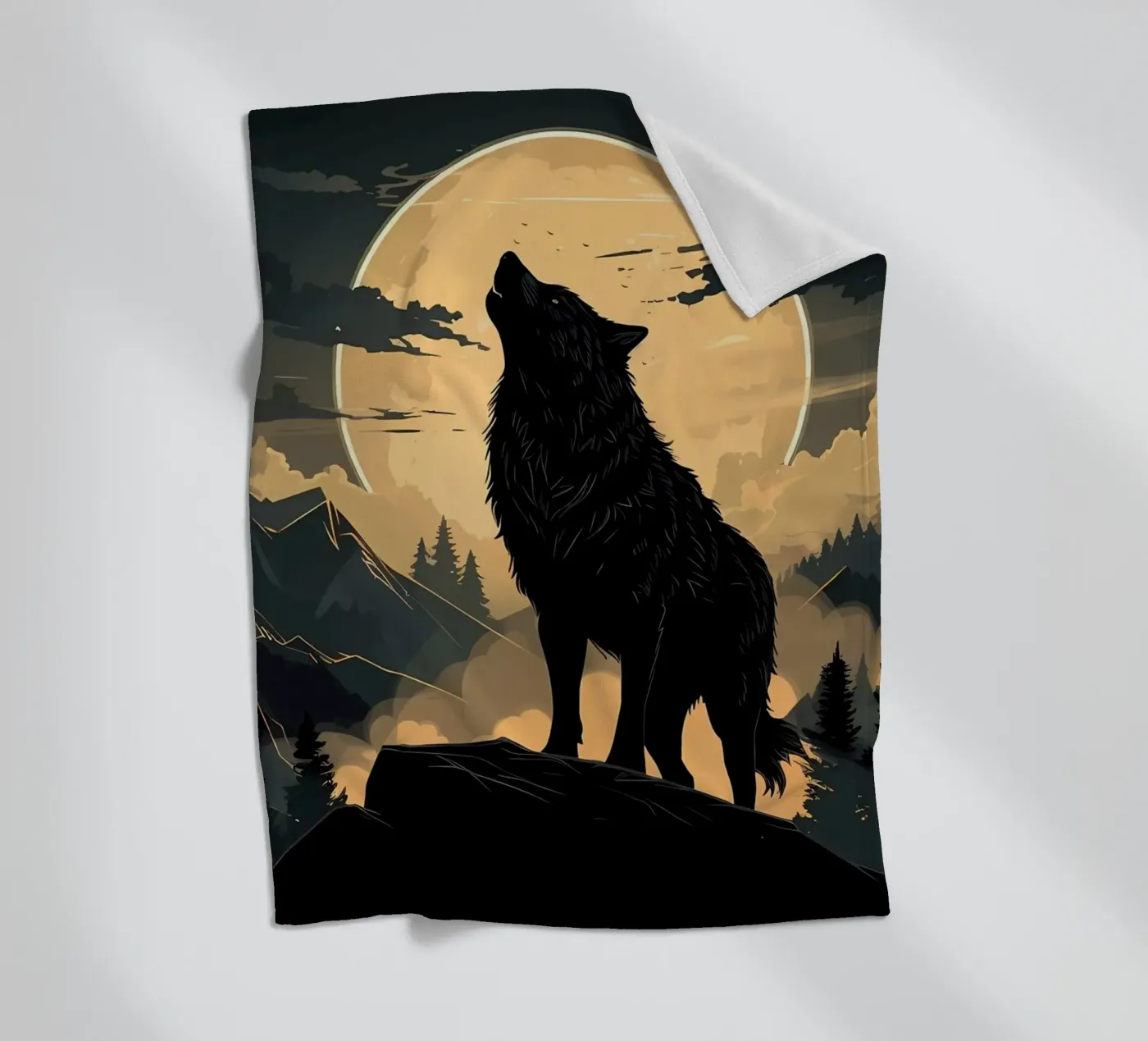 Wolf Animal Fleecedecke von Pierre Walton
