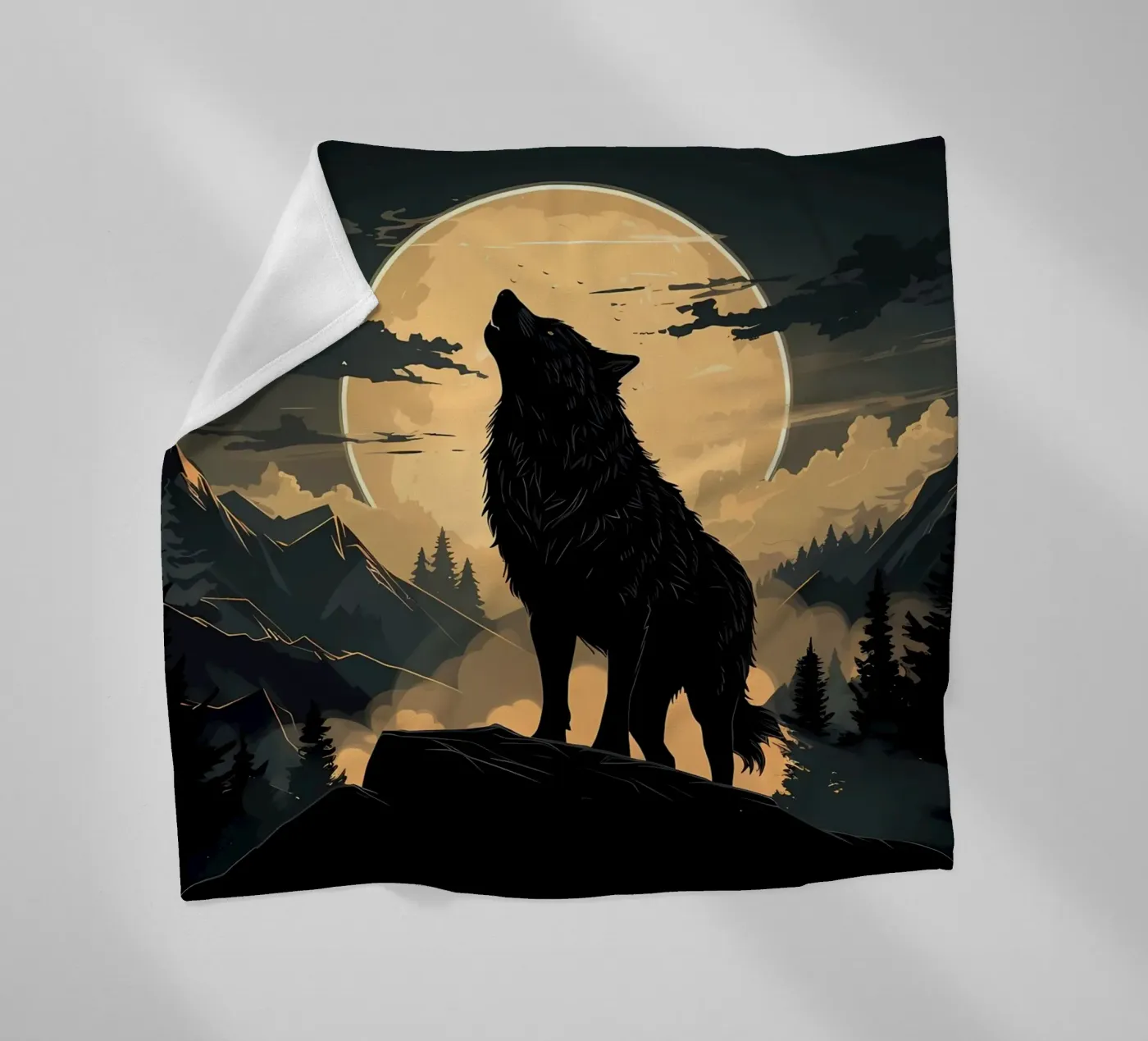 Wolf Animal Fleecedecke von Pierre Walton