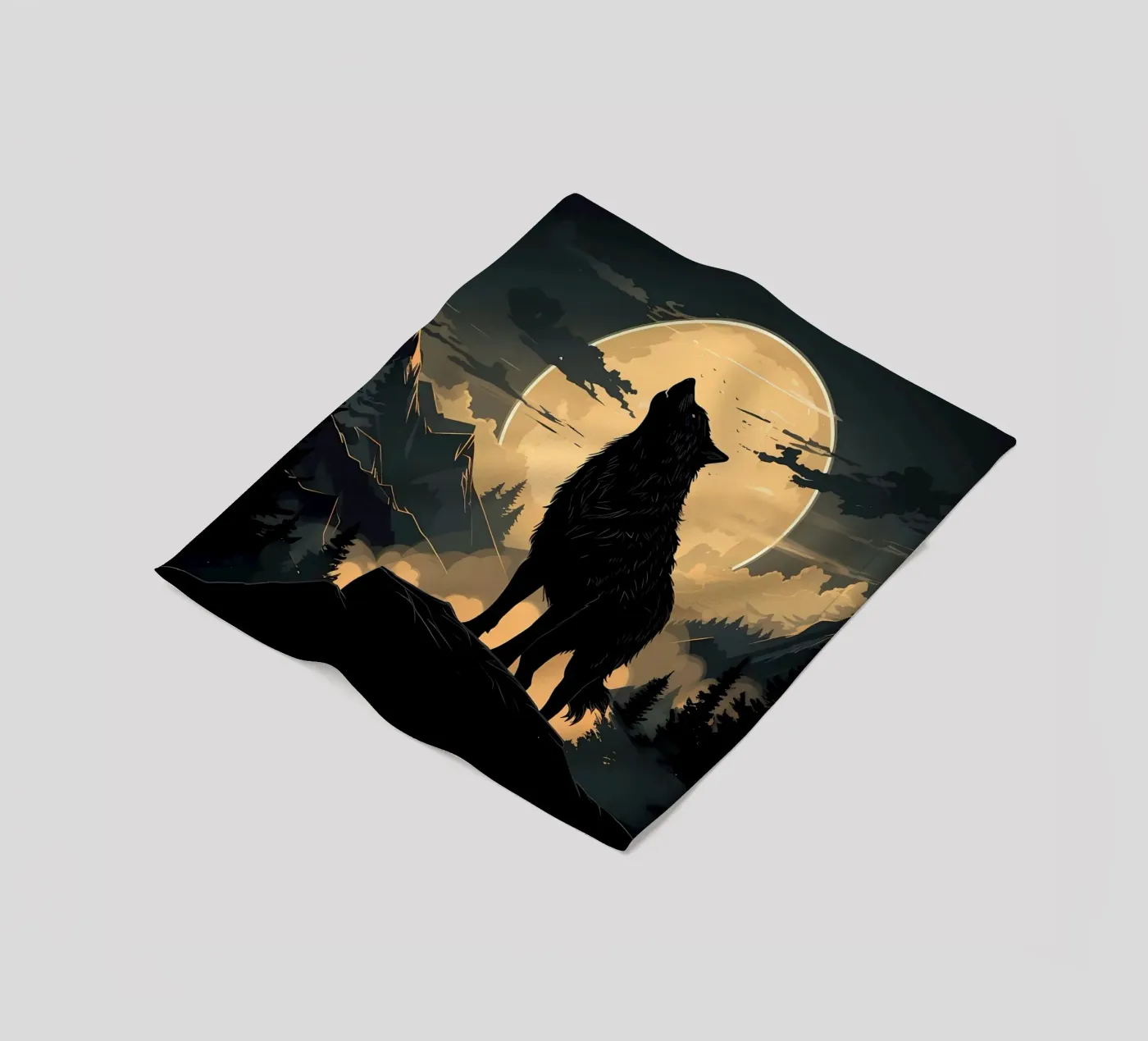 Wolf Animal Fleecedecke von Pierre Walton