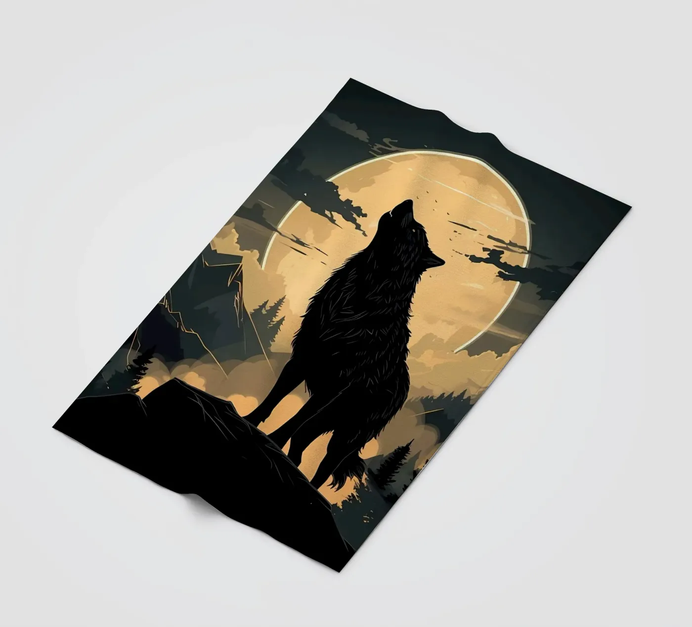 Wolf Animal Fleecedecke von Pierre Walton