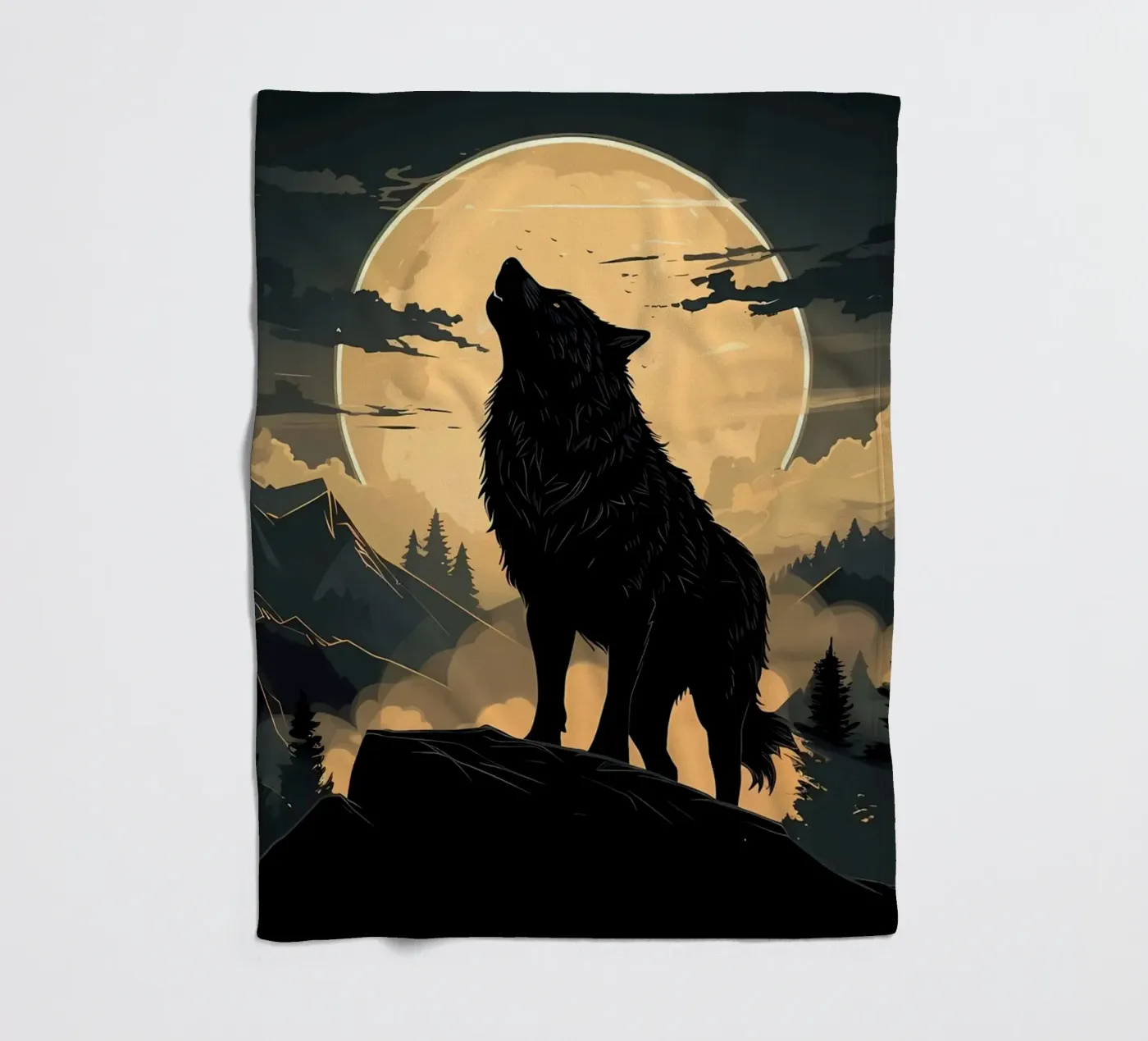 Wolf Animal Fleecedecke von Pierre Walton
