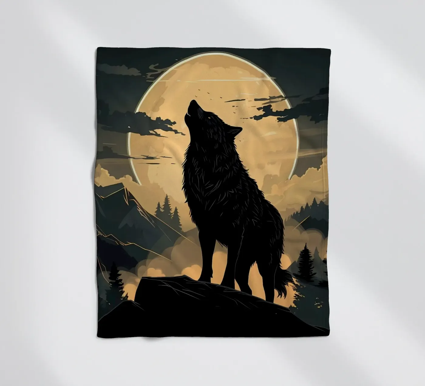 Wolf Animal Fleecedecke von Pierre Walton