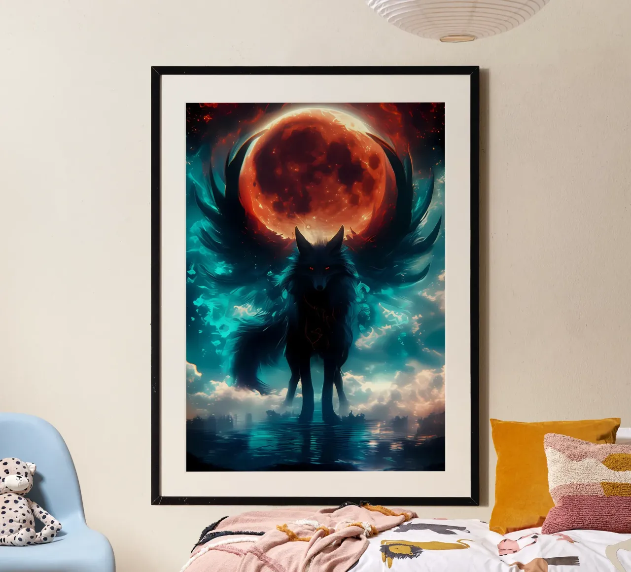 Wolf Dier poster van Pierre Walton