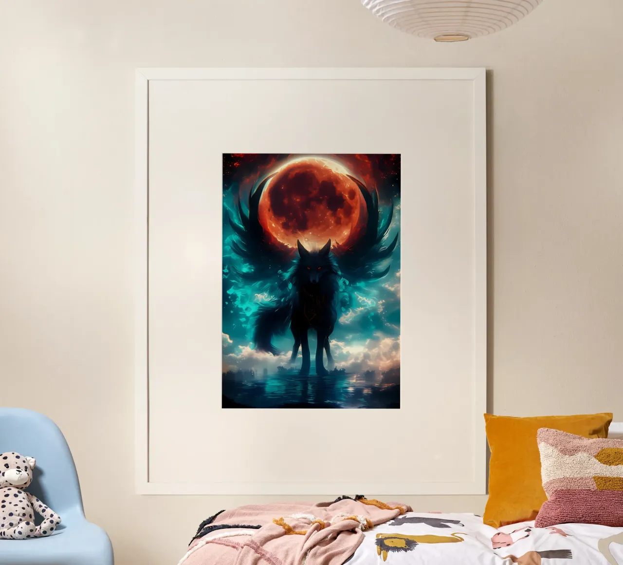 Wolf Dier poster van Pierre Walton