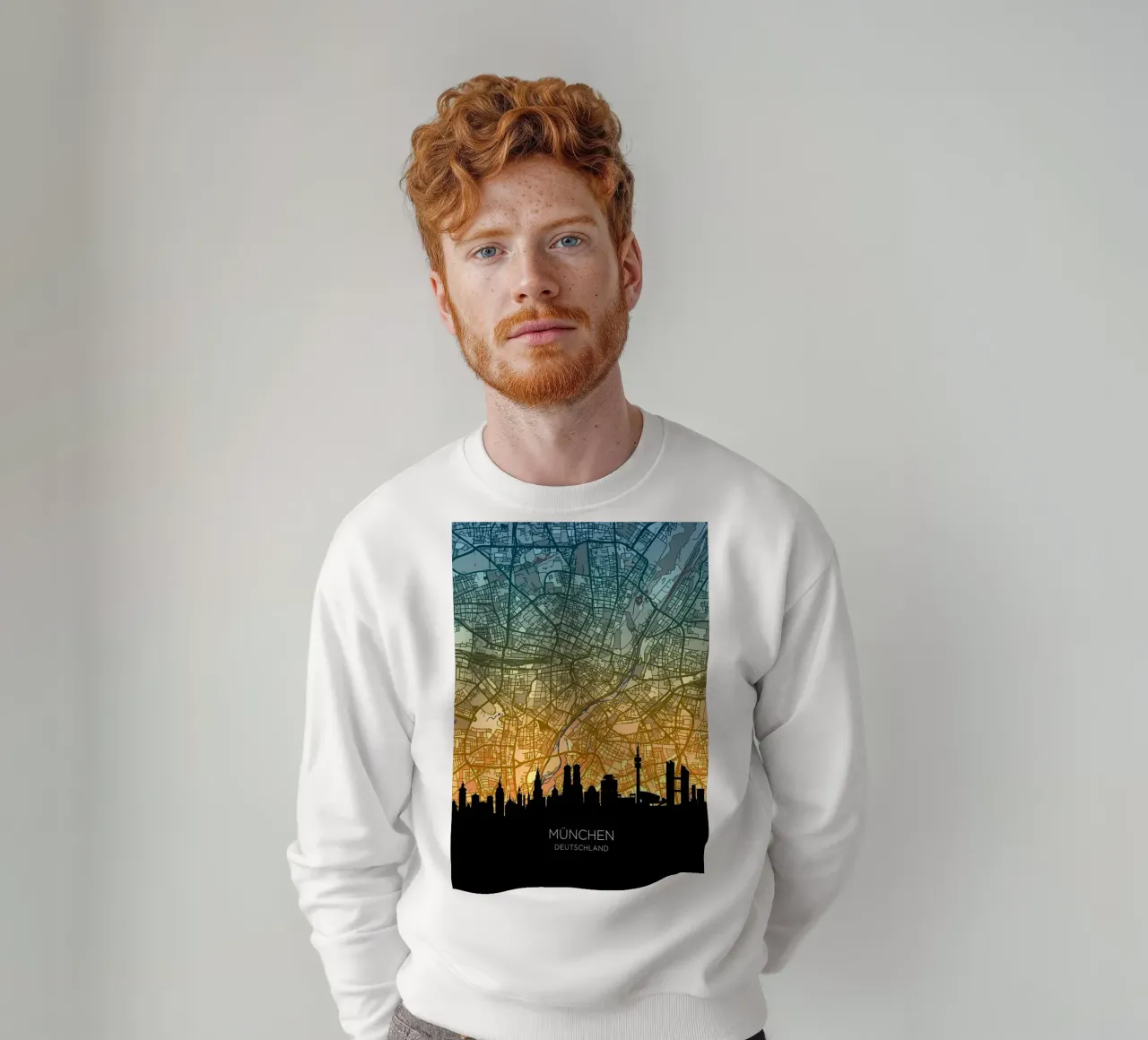 Mappa dello skyline di Monaco felpa da Christopher Adams
