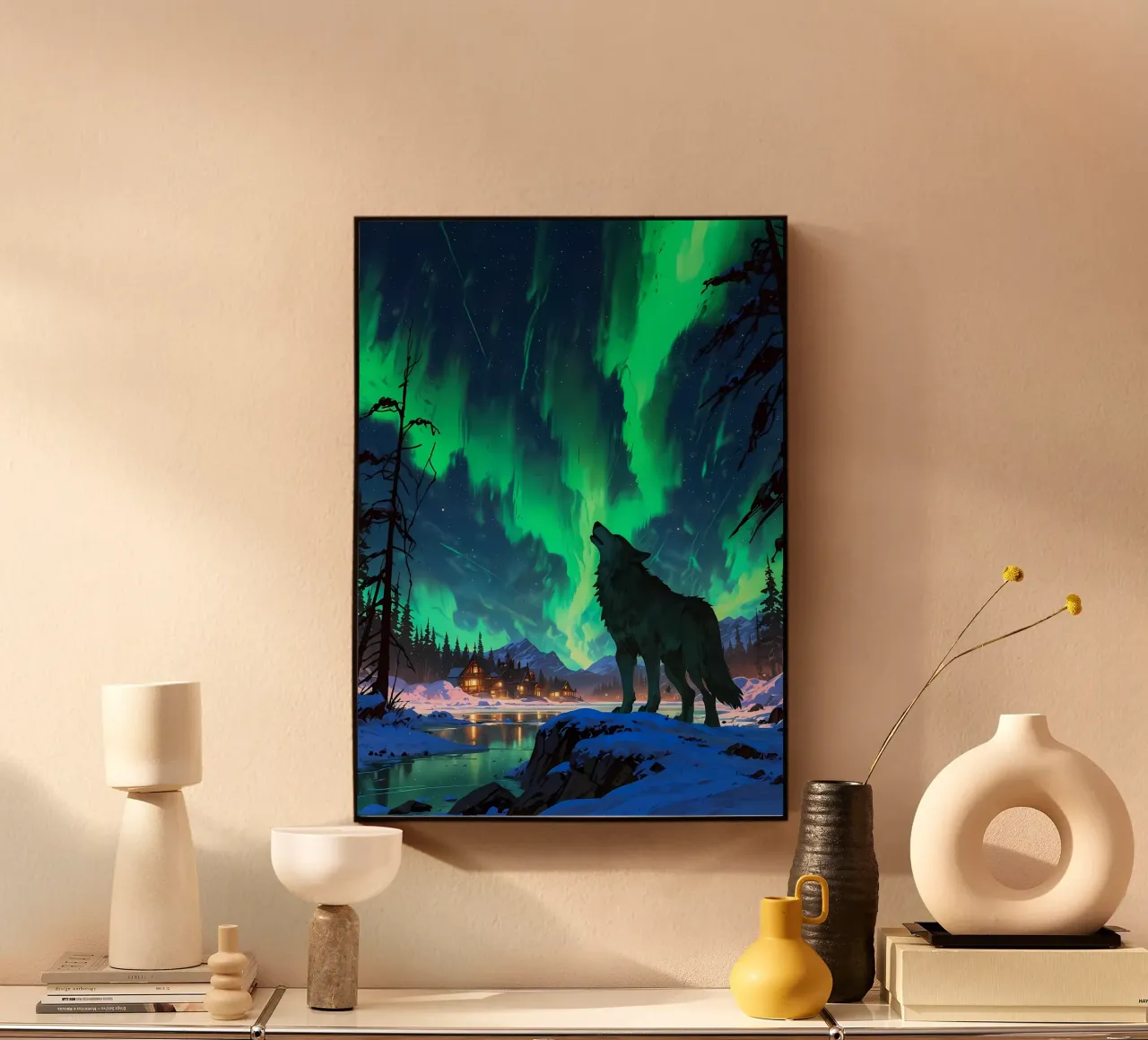 Animale lupo plexiglass da Pierre Walton