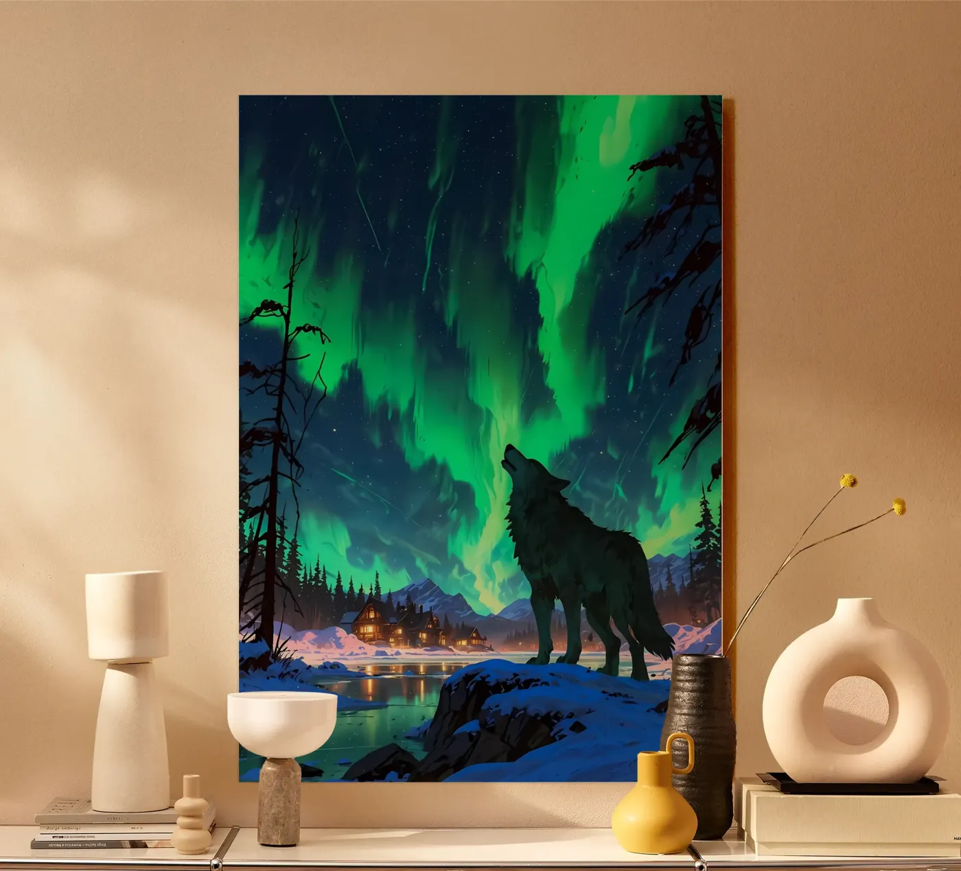 Animale lupo plexiglass da Pierre Walton