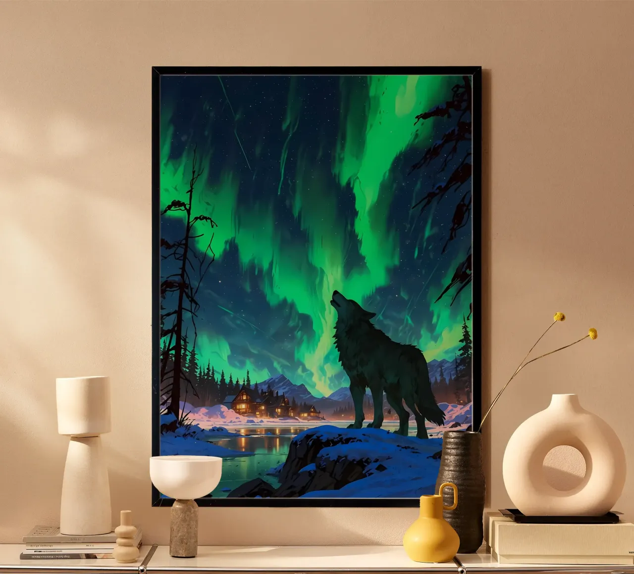 Wolf Animal poster van Pierre Walton