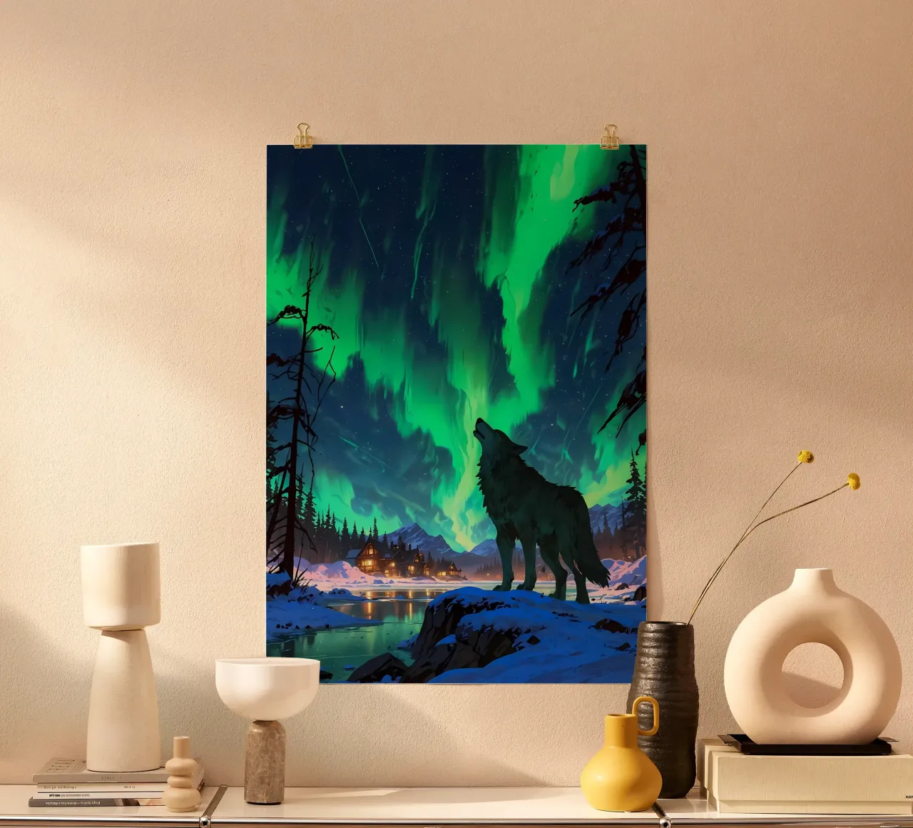 Wolf Animal poster van Pierre Walton