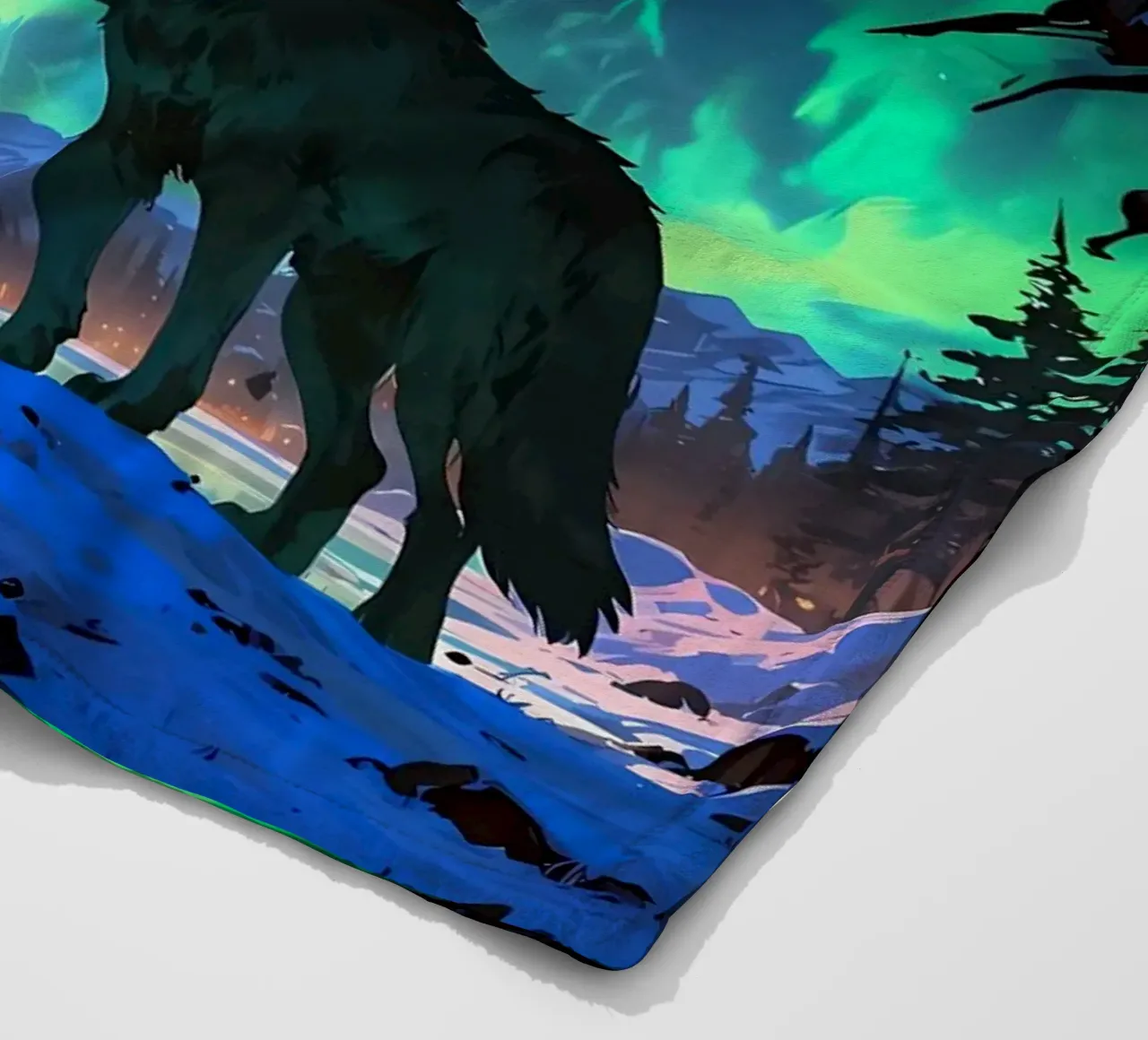 Animale lupo coperta in pile da Pierre Walton
