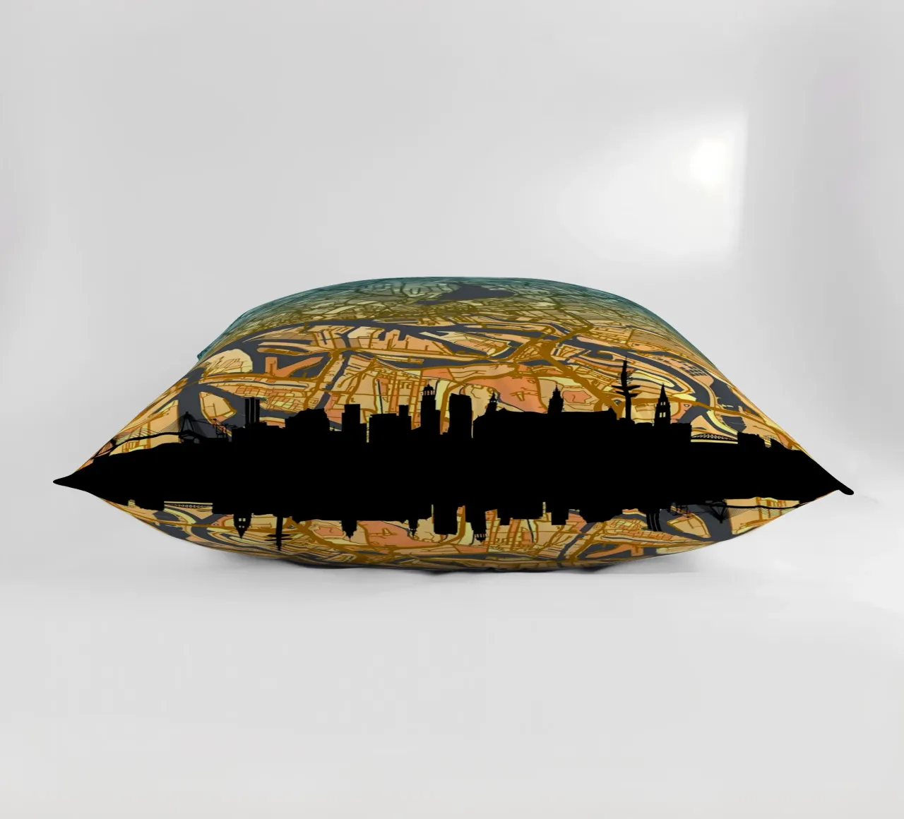 Amburgo Mappa Skyline cuscino da Christopher Adams