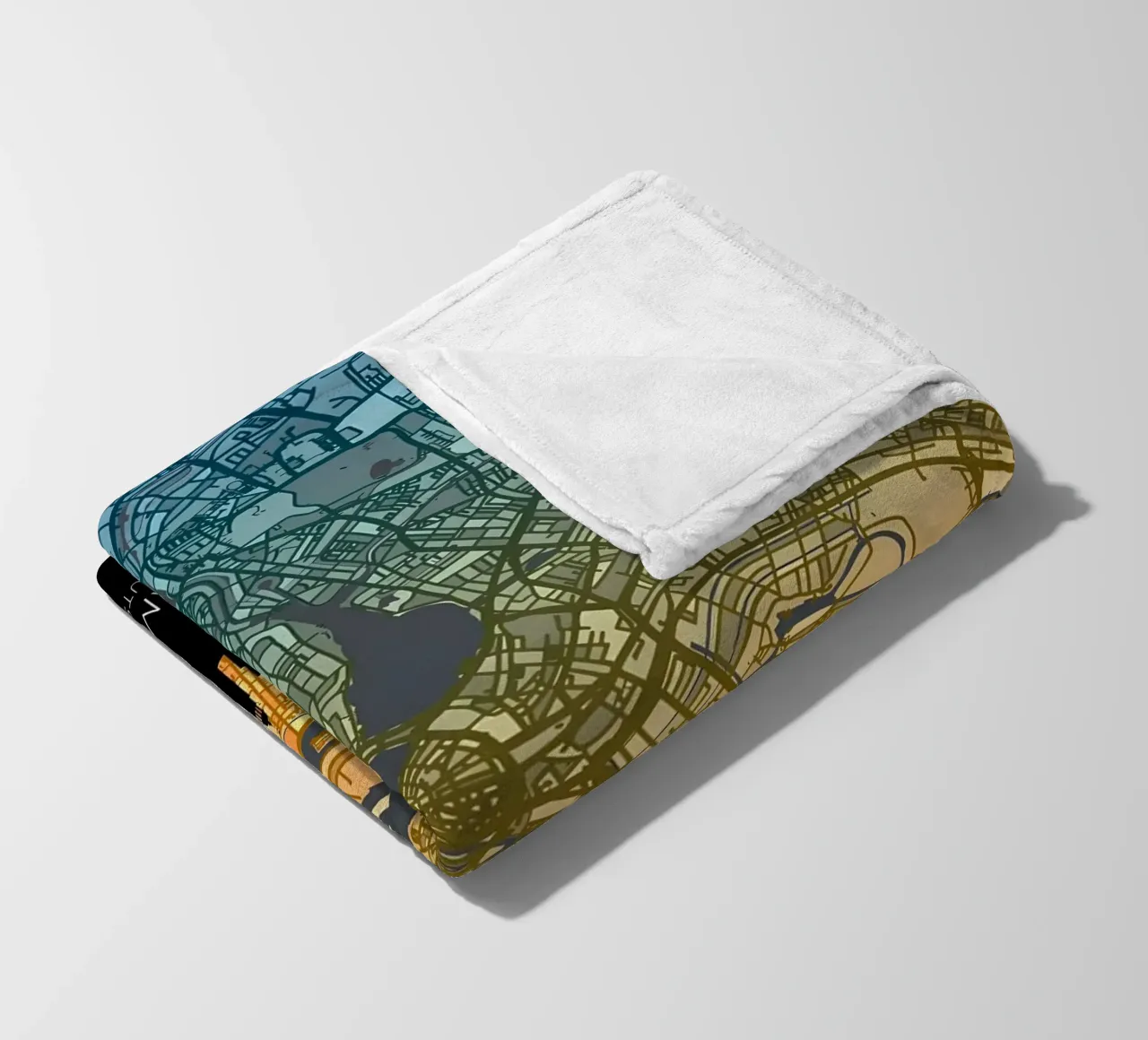 Amburgo Mappa Skyline coperta in pile da Christopher Adams